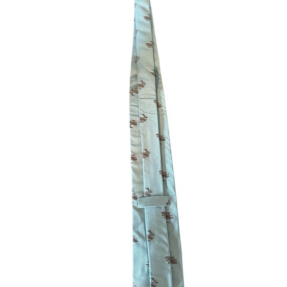 Robert Talbott Best of Class Necktie Men's Light Blue Silk Designer Trees - Picture 2 of 6